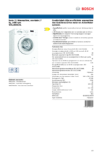 Product informatie BOSCH wasmachine WAJ28001NL