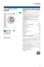 Product informatie BOSCH wasmachine WAJ28075NL