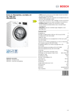 Product informatie BOSCH wasmachine WAL28PH7NL
