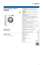 Product informatie BOSCH wasmachine WAN28205NL