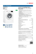 Product informatie BOSCH wasmachine WAT28421NL