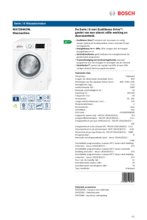 Product informatie BOSCH wasmachine WAT28442NL