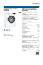 Product informatie BOSCH wasmachine WAT28461NL