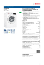 Product informatie BOSCH wasmachine WAT28655NL