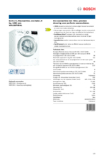 Product informatie BOSCH wasmachine WAU28P90NL