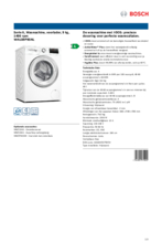 Product informatie BOSCH wasmachine WAU28P95NL
