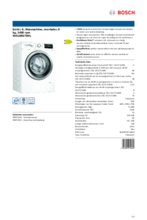 Product informatie BOSCH wasmachine WAU28S70NL