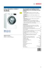 Product informatie BOSCH wasmachine WAU28T00NL