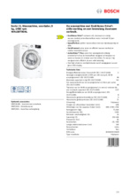 Product informatie BOSCH wasmachine WAU28T95NL