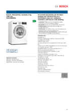 Product informatie BOSCH wasmachine WAV28M90NL
