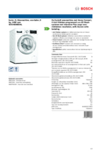Product informatie BOSCH wasmachine WAVH8M90NL