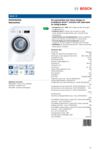 Product informatie BOSCH wasmachine WAW32542NL