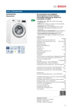 Product informatie BOSCH wasmachine WAWH2673NL