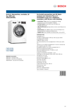 Product informatie BOSCH wasmachine WAX32M70NL