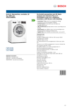 Product informatie BOSCH wasmachine WAX32M90NL