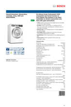 Product informatie BOSCH wasmachine WAXH2E90NL