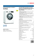 Product informatie BOSCH wasmachine WAXH2K00NL