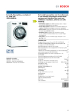 Product informatie BOSCH wasmachine WAXH2M00NL