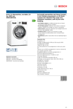 Product informatie BOSCH wasmachine WAXH2M71NL
