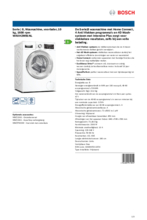 Product informatie BOSCH wasmachine WAXH2M91NL