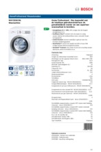 Product informatie BOSCH wasmachine WAY32541NL