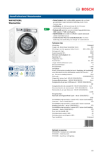 Product informatie BOSCH wasmachine WAYH2742NL