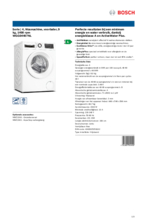 Product informatie BOSCH wasmachine WGG04407NL
