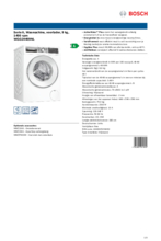 Product informatie BOSCH wasmachine WGG24409NL