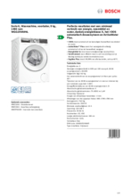 Product informatie BOSCH wasmachine WGG244A9NL