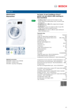 Product informatie BOSCH wasmachine WNAT323471