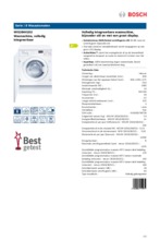 Product informatie BOSCH wasmachine inbouw WIS28441EU