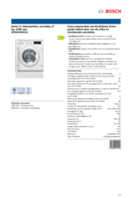 Product informatie BOSCH wasmachine inbouw WIW24341EU