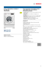 Product informatie BOSCH wasmachine inbouw WIW24342EU