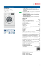 Product informatie BOSCH wasmachine inbouw WIW28540EU