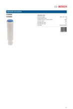 Product informatie BOSCH waterfilter TCZ6003