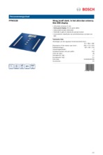 Product informatie BOSCH weegschaal blauw PPW3320