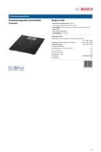 Product informatie BOSCH weegschaal zwart PPW3401