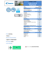 Product informatie CANDY koelkast CCDS5122W