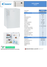 Product informatie CANDY koelkast CCTLS542WH