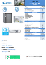 Product informatie CANDY koelkast CCTOS542XH