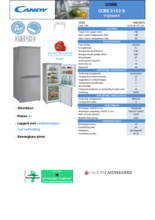 Product informatie CANDY koelkast inbouw CCBS5152S