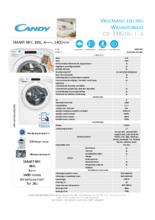 Product informatie CANDY wasmachine CS1482D3