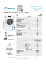 Product informatie CANDY wasmachine CS41272D3