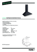 Product informatie ETNA afzuigkap wand mat zwart AP590ZT