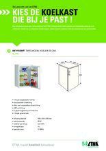 Product informatie ETNA koelkast KKV155WIT