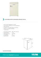 Product informatie ETNA koelkast KKV5055BEI