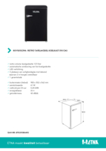 Product informatie ETNA koelkast KKV5055ZWA