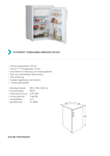 Product informatie ETNA koelkast KVV555WIT