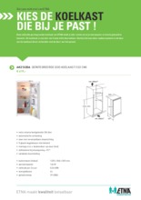 Product informatie ETNA koelkast inbouw AK2122DA