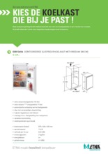 Product informatie ETNA koelkast inbouw EEK136VA